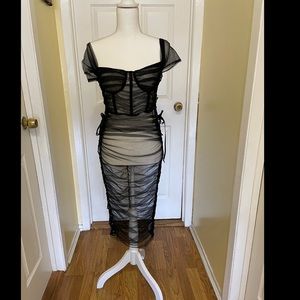 Brand New Black Mesh Dress